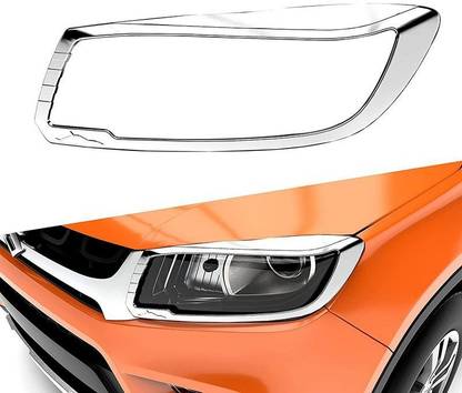 Goodzup brezza head lamp garnish model year 2020 to 2022 Chrome Maruti Vitara Brezza LDi Front Garnish