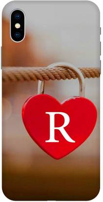 INTERWEY Back Cover for APPLE iPhone XS R, R LETTER, R DESIGN, R ALPHABET, R NAME