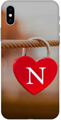 INTERWEY Back Cover for APPLE iPhone X N, N LETTER, N DESIGN, N ALPHABET, N NAME