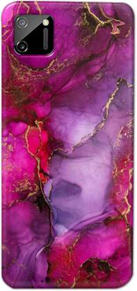 NDCOM Back Cover for Realme C11 Pink Marble Printed