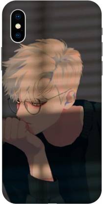 INTERWEY Back Cover for APPLE iPhone XS ANIME BOY, NIGHT SKY, ALONE BOY, CLOUD