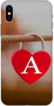 INTERWEY Back Cover for APPLE iPhone X A, A LETTER, A DESIGN, A ALPHABET, A NAME