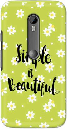 NDCOM Back Cover for Moto G3 Simple Is Beautiful Printed