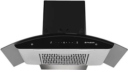 FABER HOOD EVEREST SMART 3D IND HC SC BK 90 Auto Clean Wall Mounted Black 1250 CMH Chimney