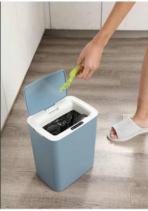 AADGEX Automatic Sensor Smart Dustbin Trash Can Touch Free Trash Cans Automatic Garbage Plastic Dustbin