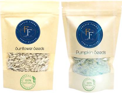 FRESIO FARMS Combo Sunflower Seeds & Pumpkin Seeds | Freshly Packed | 200g | Pumpkin Seeds, Sunflower Seeds