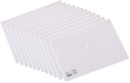 Deli Plastic Transparent White File Bag 10412