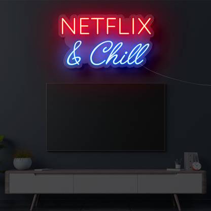 RRahi Neon NETFLIX & Chill Wall Mount Monitor Arm
