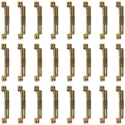 Peppa™ Antique Brass Finish Window and Door Handle 6 inches Lines(Pack of 24) Gold Plated Cabinet/Drawer Handle
