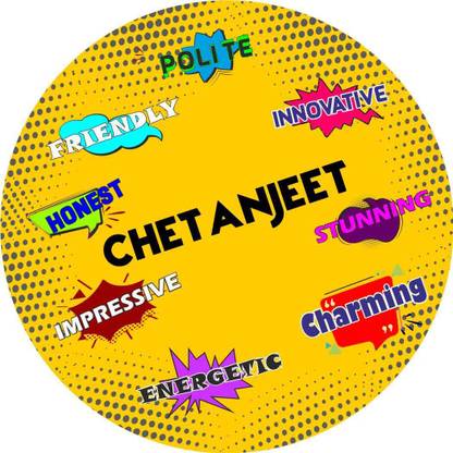 Ashvah Stylish Fridge Magnet -Gift for Son, Daughter, Kids, Friend, Name -Chetanjeet Fridge Magnet Pack of 1