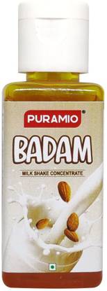 PURAMIO Milk Shake Mix|Concentrate- Badam, 50ml [For Mocktails / Flavoured Juices]