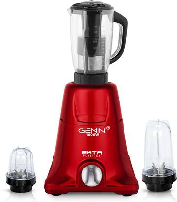 Gemini Mixer Grinder with Juicer and Bullets Jars 1000 W Mixer Grinder