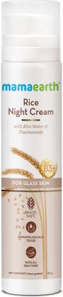 Mamaearth Rice Night Cream, for Clear Skin With Rice Water & Niacinamide for Glass Skin