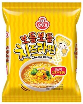 Ottogi Cheese Ramen Korean Style Instant Noodles Vegetarian111gmX 1Pack (Imported) Instant Noodles Vegetarian