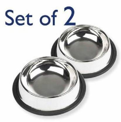 Furever Friends Round Steel Pet Bowl (400ml),Dog/Cat Feeder, Small Size Pet Bowl, Highly Durable Stainless Steel Pet Bowl