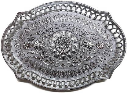 7 HT CORP INDIA SILVER FANCY TRAY Tray