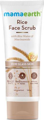 Mamaearth Scrub for Glowing Skin, With Rice Water & Niacinamide for Glass Skin Scrub