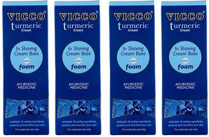 VICCO Shaving Cream Base with Foam Turmeric Cream In Shaving Cream