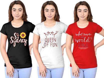Printed Women Multicolor T-Shirt