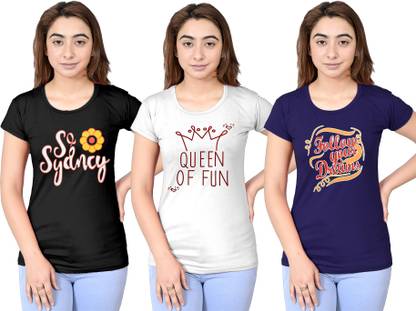 Printed Women Multicolor T-Shirt