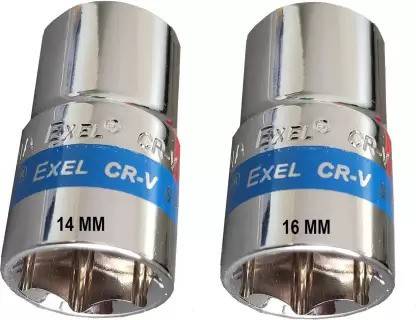 TOOLWIN 1/2" Square Drive 14 MM & 16 MM Hex Socket Set (Pack of 2) Socket Set