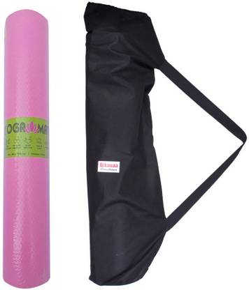 Bikauaa Yoga Mat With Bag Pink 4 mm Yoga Mat