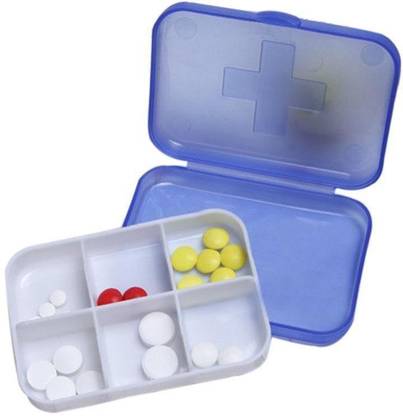 AMEEDARSHAN 7 days Transparent Visible Frosted Lid Medicine Box | 6 Days Medicine Box Pill Box