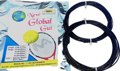 NEW GLOBAL GUT 100% NATURAL BADMINTON STRING GUT (21 GUAGE) 21 Badminton String - 20 m