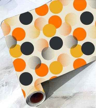 Cabana Homes 125 cm Wall Stickers DIY Wallpaper 3D Polka Dot Print for Bed,Room,Ceiling,Office Self Adhesive Sticker