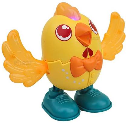 CutieKart Dancing Chicken with Music Flashing Lights in Wings, Real Dancing,Multicolor