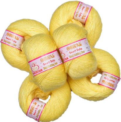KNIT KING Represents Oswal 100% Acrylic Wool Dark Cream (12 pc) Baby Soft Yarn ART - EF