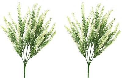 decormasters Pair of Artificial Plant Bunches Lavender Wild Artificial Plant