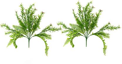 decormasters Pair of Artificial Plant Bunches Grass Flower Wild Artificial Plant
