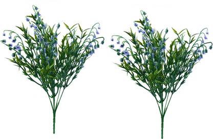 decormasters Pair of Artificial Plant Bunches Coloured Grass Bells Wild Artificial Plant
