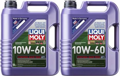 Liqui Moly Synthoil Race Tech GT1 10W-60 5000ml (Compatible with 4 Wheeler), Pack of 2 Combo