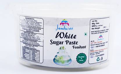 जमबोरी White Fondant Sugar Paste for Cake Decoration शुगर पेस्ट