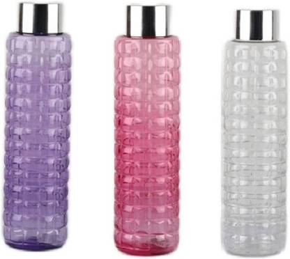 cello checkers bottle 1ltr set of 3 3000 ml Plastic, Steel Bottle