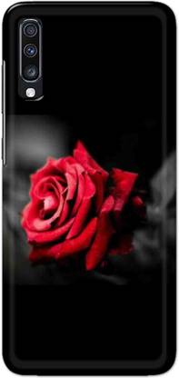 NDCOM Back Cover for Samsung Galaxy A70 Red Rose Printed