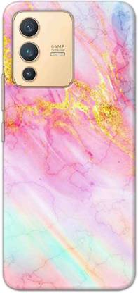 NDCOM Back Cover for Vivo V23 5G Color Pattern Marble Printed
