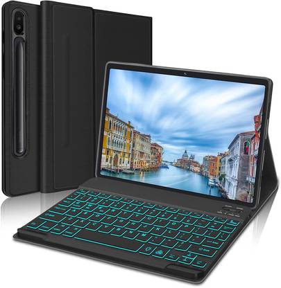 Proelite Keyboard case Magnetic Detachable Wireless Bluetooth Built-in 7-Colors Backlit Bluetooth Standard Tablet Keyboard Compatible with Desktop, Laptop, Mac