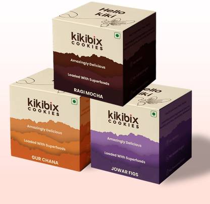 Kikibix Ragi Mocha, Gud Chana & Jowar Figs Cookies Cookies Biscuit