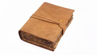 DI-KRAFT Leather Cover Handmade Unruled Paper Diary Journal Office Planner Writing A5 Diary Unruled 100 Pages