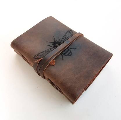 DI-KRAFT Leather Cover Handmade Unruled Paper Diary Journal Office Planner Writing A5 Diary Unruled 100 Pages