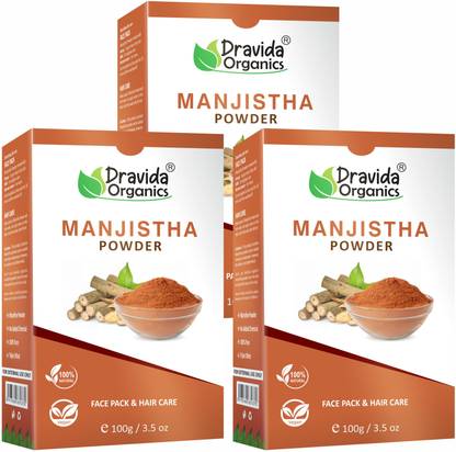 Dravida Organics 100% Natural Manjistha Powder (Pack of 3)