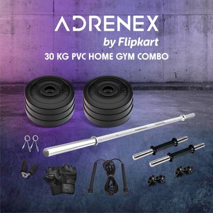 Adrenex by Flipkart 30 kg PVC 30 KG COMBO 9-WB Home Gym Kit Home Gym Combo