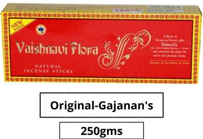 SATGURU CREATIONS (250gms) Vaishnavi Flora agarbatti (Masala Halmaddi sticks) Original Vaishnavi flora, Mix of mogra,gulab chandan,kasturi
