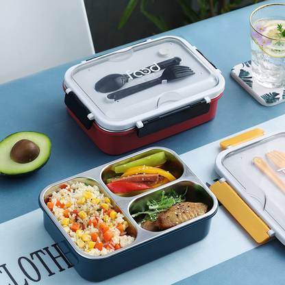 GD ZONE 3 Compartment SS Lunch Box 3 Containers Lunch Box 1 Containers Lunch Box