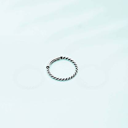 ZAVYA Rhodium Plated Sterling Silver Nathiya