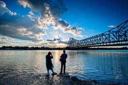 Howrah Bridge Multi Color Photo Paper Print Poster Photographic Paper