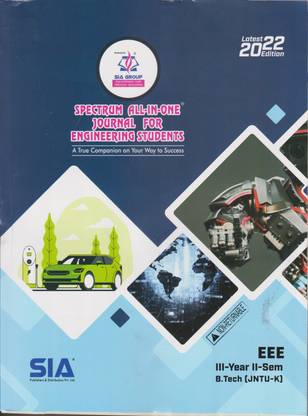 B.Tech III-Year II-Sem (EEE) Spectrum ALL IN ONE Journal For Engineering Students JNTU-Kakinada Latest 2022 Edition